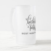 Bachelor Party - Gepersonaliseerde beste man Matglas Bierpul (Voorkant links)