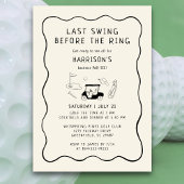 Bachelor Party Golf Laatste Swing Voor De Ring Kaart