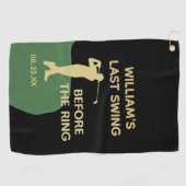 Bachelor Party Golf Last Swing Naam Welkom Golfhanddoek (Horizontaal)