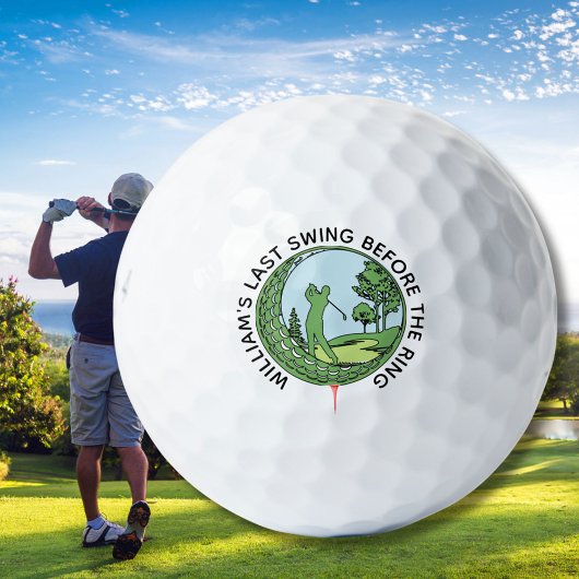 Bachelor Party Golfer naam laatste swing Golfballen