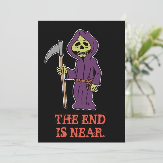 Bachelor Party Grim Reaper uitnodiging (Staand voorkant)