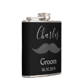 Bachelor party Groom Flask Mustache Heupfles (Rechts)