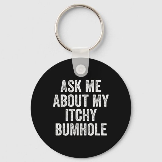 Bachelor Party Groom Jeukende Bumhole Volwassen Hu Sleutelhanger (Voorkant)