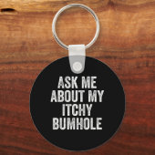 Bachelor Party Groom Jeukende Bumhole Volwassen Hu Sleutelhanger (Voorkant)