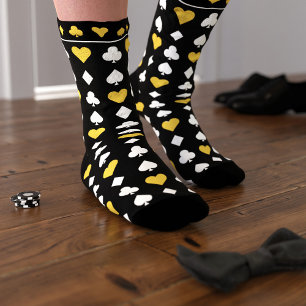 Bachelor Party Groom Poker Night Custom Sokken