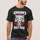 Bachelor Party Groom's Wolfpack Wedding Party Mens T-shirt (Voorkant)
