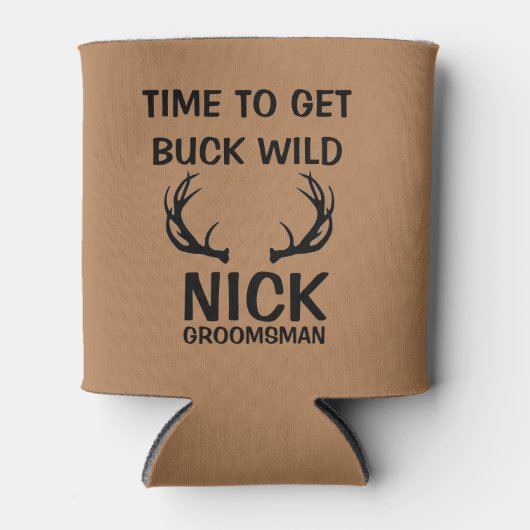 Bachelor Party Groomsman Antlers BUCK WILD COOLER (Voorkant)