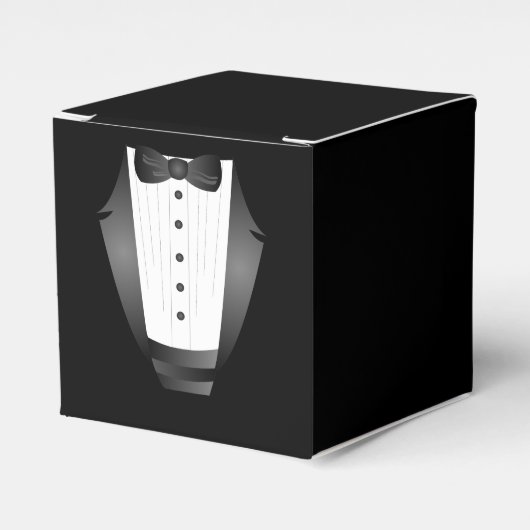 Bachelor Party Groomsman Team Groom zwarte tuxedo Bedankdoosjes (Voorkant Zijde)