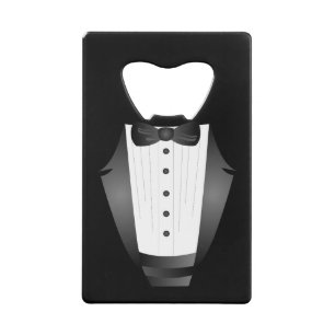Bachelor Party Groomsman Team Groom zwarte tuxedo Kredietkaart Flessenopener