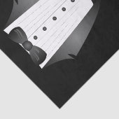 Bachelor Party Groomsman Team Groom zwarte tuxedo Tissuepapier (Detail)