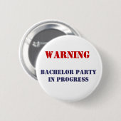, Bachelor Party in wording Ronde Button 5,7 Cm (Voorkant /achterkant)