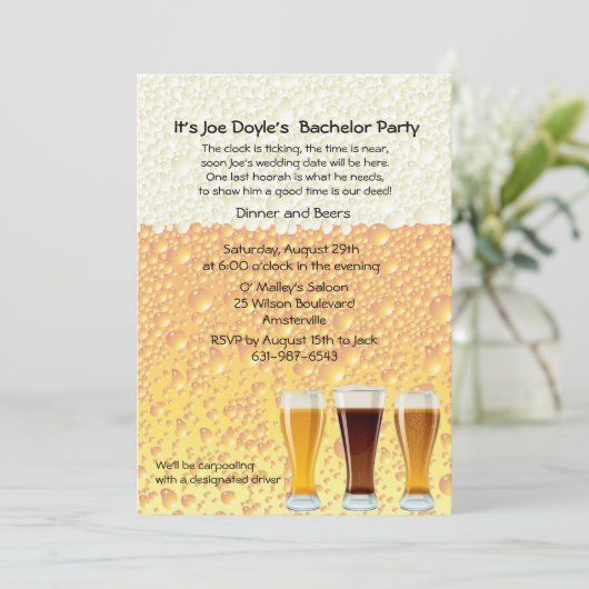 Bachelor Party Invitation (Debout devant)