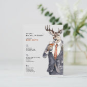 Bachelor Party Invitation Men Template Aankondiging (Staand voorkant)