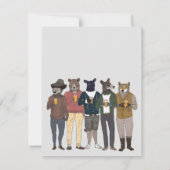 Bachelor Party Invitation Men Template Aankondiging (Achterkant)