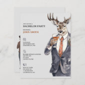 Bachelor Party Invitation Men Template Aankondiging (Voorkant / Achterkant)