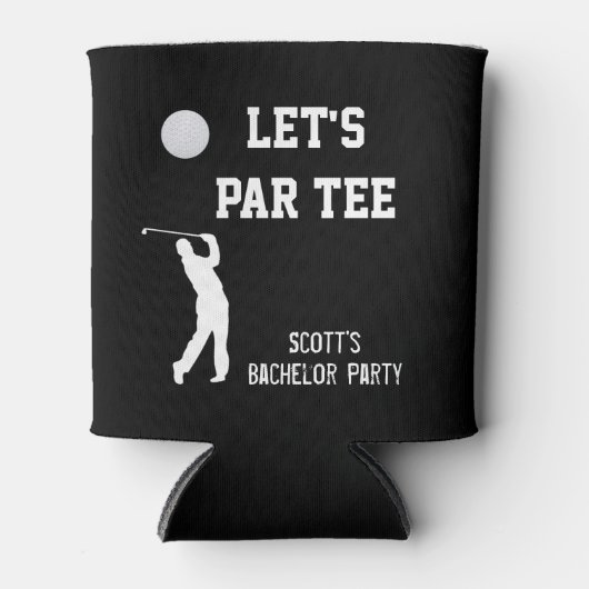 Bachelor Party Let's Par T-shirt Golfing Trip Blikjeskoeler (Voorkant)