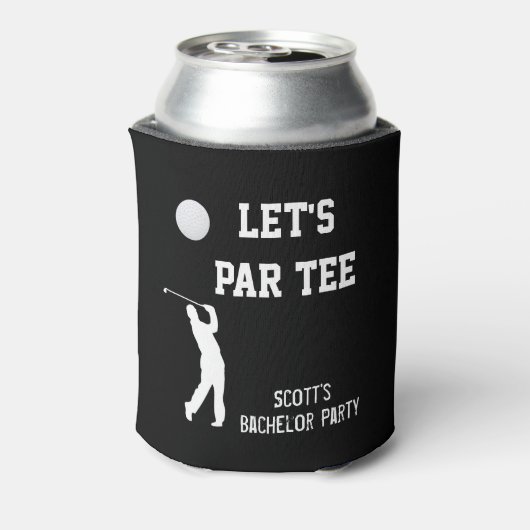 Bachelor Party Let's Par T-shirt Golfing Trip Blikjeskoeler (Blikje Achterkant)