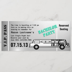 Bachelor Party Limousinepas Kaart