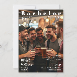 Bachelor Party Magazine Hoesje Kaart