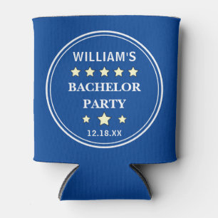 Bachelor Party Modern Typography Wedding Favor Blikjeskoeler