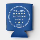 Bachelor Party Modern Typography Wedding Favor Blikjeskoeler (Achterkant)