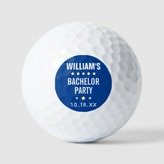 Bachelor Party Modern Typography Wedding Favor Golfballen (Voorkant)