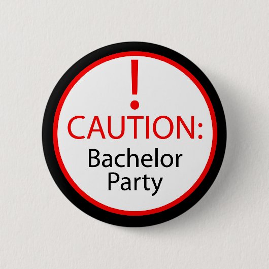 Bachelor party pin ronde button 5,7 cm (Voorkant)