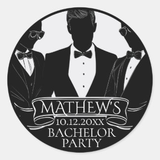 Bachelor Party Poker Chip Ronde Sticker