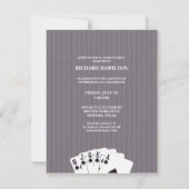 Bachelor Party Poker Suit Flat Invitation Kaart (Achterkant)