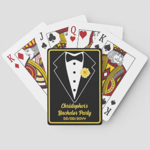 Bachelor Party Poker Zwart Tuxedo Boter Geel Pokerkaarten