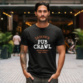 Bachelor Party Pub Crawl gepersonaliseerd Tri-Blend Shirt