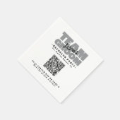 Bachelor Party QR Code Koop Drink Team Groom Brews Servet (Hoek)