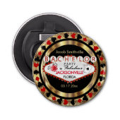 Bachelor Party Red Poker Chips Button Flesopener (Voorkant)