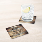 Bachelor Party Rustic Vierkante Kartonnen Onderzetter (Insitu)