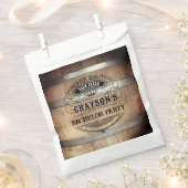 Bachelor Party Rustic Whiskey Barrel Bedankzakje (Geknipt)