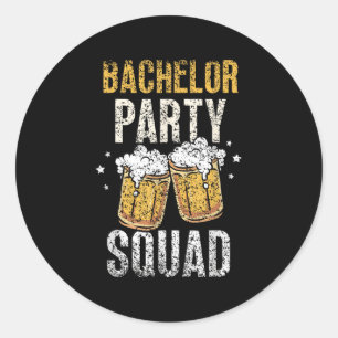 Bachelor Party Squad Bruid Bruidegom Team _4 Ronde Sticker
