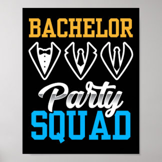 Bachelor Party Squad Bruid Team Bruidegom Poster