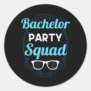 Bachelor Party Squad Team Bruid Bruidegom _2 Ronde Sticker