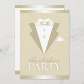 Bachelor Party Suit Flat Invitation (Devant / Derrière)