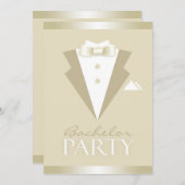 Bachelor Party Suit Flat Invitation (Devant / Derrière)