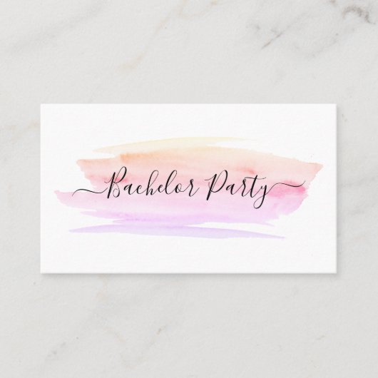 Bachelor Party Ticket waterverf-penseelbedekking (Voorkant)