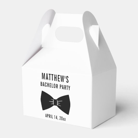 Bachelor Party Tuxedo Bow Stropdas Weddenschap Bedankdoosjes (Achterkant)