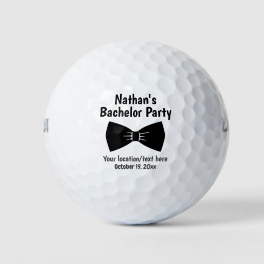 Bachelor Party Tuxedo Bow Stropdas Weddenschap Golfballen (Voorkant)