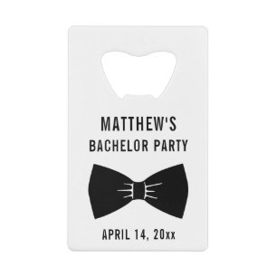 Bachelor Party Tuxedo Bow Stropdas Weddenschap Kredietkaart Flessenopener