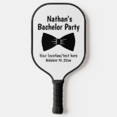 Bachelor Party Tuxedo Bow Stropdas Weddenschap Pickleball Paddle (Achterkant)