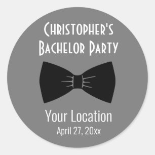 Bachelor Party Tuxedo Bow Stropdas Weddenschap Ronde Sticker