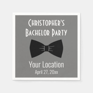 Bachelor Party Tuxedo Bow Stropdas Weddenschap Servet