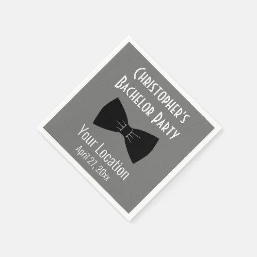 Bachelor Party Tuxedo Bow Stropdas Weddenschap Servet (Hoek)
