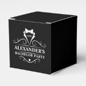 Bachelor Party Tuxedo Stropdas Black Bedankdoosjes (Voorkant Zijde)