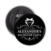 Bachelor Party Tuxedo Stropdas Black Button Flesopener (Voorkant)